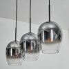 Vevino pendant light chrome, clear, 3-light sources