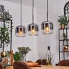 Lauden pendant light chrome, clear, 3-light sources