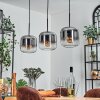 Lauden pendant light chrome, clear, 3-light sources