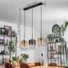 Lauden pendant light Amber, clear, Smoke-coloured, 3-light sources