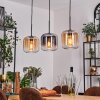 Lauden pendant light Amber, clear, Smoke-coloured, 3-light sources