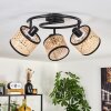 Ramila ceiling light black, 3-light sources