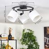 Bassagoda ceiling light black, 3-light sources