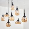 Maynal pendant light black, 8-light sources