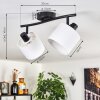 Bassagoda ceiling light black, 2-light sources