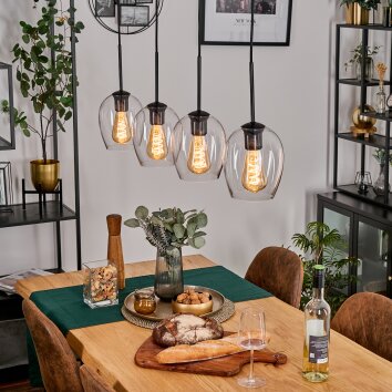 Vevino pendant light black, 4-light sources