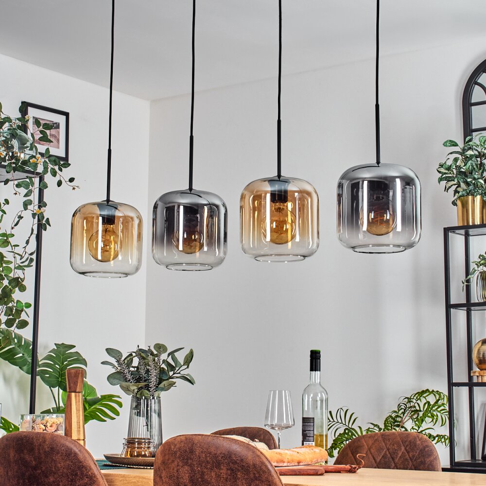 Lauden pendant light black, 4-light sources