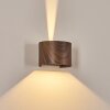 Tamarin outdoor wall light, Up & Down Light, wall light LED Wood like finish, black, 1-light source