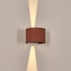 Tamarin outdoor wall light, Up & Down Light, wall light LED rust-coloured, black, 1-light source