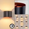 Tamarin outdoor wall light, Up & Down Light, wall light LED copper, black, 1-light source