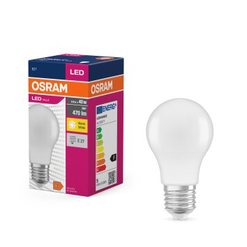 Osram lights E27 LED 4.9 Watt warm-white 470 Lumen