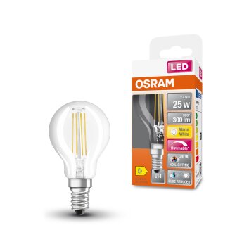 Osram lights E14 LED 2.2 Watt warm-white dimmable 300 Lumen