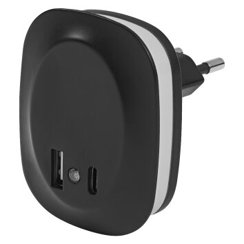 Ledvance Lights Lunetta plug-in light LED black, 1-light source, Motion sensor