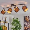 Granja ceiling light black, 4-light sources