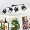 Granja ceiling light black, 4-light sources