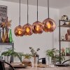 Ripoll pendant light coppery, 4-light sources