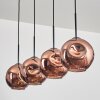 Ripoll pendant light coppery, 4-light sources