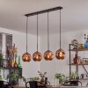 Ripoll pendant light coppery, 4-light sources