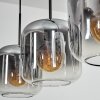 Lauden pendant light clear, Smoke-coloured, 4-light sources