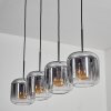 Lauden pendant light clear, Smoke-coloured, 4-light sources