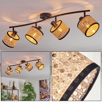 Ramila ceiling light black, 4-light sources