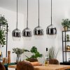 Vevino pendant light chrome, clear, 4-light sources