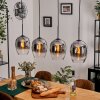 Vevino pendant light chrome, clear, 4-light sources