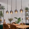 Vevino pendant light clear, Smoke-coloured, 4-light sources