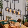 Vevino pendant light clear, Smoke-coloured, 4-light sources