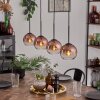 Koyoto pendant light clear, coppery, 4-light sources