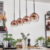 Koyoto pendant light clear, coppery, 4-light sources