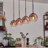 Koyoto pendant light clear, coppery, 4-light sources