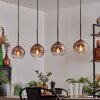 Koyoto pendant light clear, coppery, 4-light sources