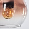 Koyoto pendant light clear, coppery, 4-light sources