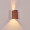 Hoods outdoor wall light, Up & Down Light, wall light LED rust-coloured, 1-light source