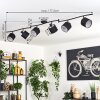 Alsen ceiling light black, 6-light sources