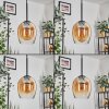 Vevino pendant light Amber, clear, 5-light sources