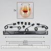 Vevino pendant light Amber, clear, 5-light sources