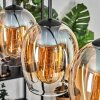 Vevino pendant light Amber, clear, 5-light sources