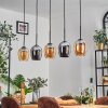 Vevino pendant light Amber, chrome, 5-light sources