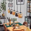 Vevino pendant light Amber, chrome, 5-light sources