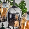 Vevino pendant light Amber, chrome, 5-light sources