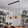 Vevino pendant light Amber, chrome, 5-light sources