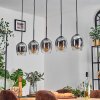 Vevino pendant light chrome, clear, 5-light sources