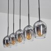 Vevino pendant light chrome, clear, 5-light sources