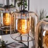 Lauden pendant light Amber, clear, 5-light sources