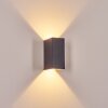 Hoods outdoor wall light, Up & Down Light, wall light LED copper, black, 1-light source