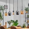 Vevino pendant light black, 5-light sources