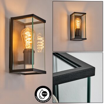 Sangbana outdoor wall light black, 1-light source