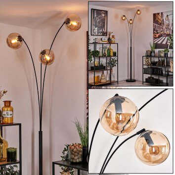 Gastor floor lamp black, 3-light sources